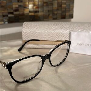 Jimmy Choo Black Glasses Eyewear Frames